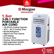 Morgan MAC-121 1.5HP 3 IN 1 Portable Air Conditioner MAC121 SIERRAIRE