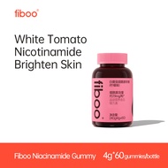 Fiboo Whitening Gummy with Niacinamide & White Tomato |Vitamin C + E, Glutathione Supplement, 60 Pcs