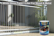 LSC Gloss White Paint For Grille Fence, Metal &amp; Wood / Cat Putih Pagar Gril, Kayu &amp; Besi (1 Liter)