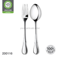 JAGUAR ช้อนส้อม สแตนเลส ลายนิโคล 12คู่ ตรา จากัวร์ หนา 2.0 mm. ช้อน ส้อม ช้อนส้อมทานข้าว Food Grade