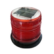 Solar Beacon Strobe Flash Led Light Red