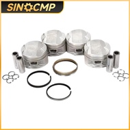 4pcs Engine Piston Set 13101-88601 For 00-06 Toyota Celica GTS Matrix Corolla 1.8 2ZZGE Automobile E