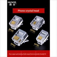 B. b.Jueli Pure Copper 6P6C4C Telephone Crystal Head rj11 Two-Core Six-Core Telephone Wire Head 4p4c
