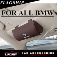 BMW LOGO Car Glasses Case X1 X2 X3 X4 X5 X6 X7 X8 X9 218i 320 Z4 Sunglasses Storage Sun Organizers C