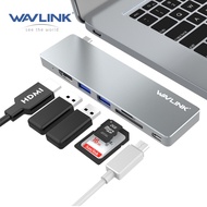 Wavlink USB-C Hub Adapter Dongle, Aluminum Multi-port USB-C Mini Dock with HDMI, Power Delivery