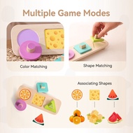 Montessori Education Baby Toys 0 12 Months Wooden Puzzle Shape Pairing Toys Baby Sensor Toys Boy