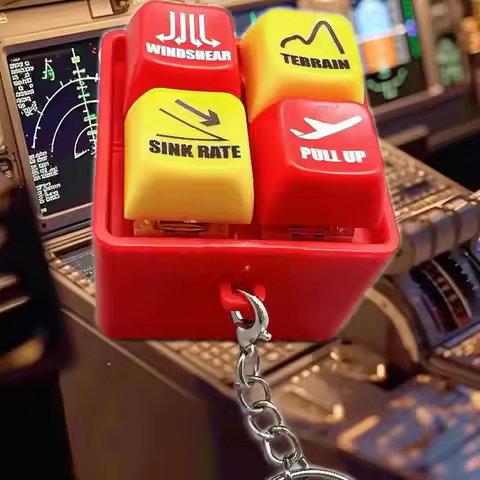 Boeing 737 Airbus EGPWS Warning Sound Simulator Pilot Keychain Boeing Airbus Commercial Aircraft Rou