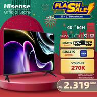 Hisense 40 inch - 40E4H Vidaa U5 system - Smart TV FHD - Bezelless Design - Dolby Audio - Youtube/Ne