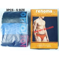 Original Renoma Men Underwear Mini Brief Cotton Spandex (3pcs S Size - Color As First Images)