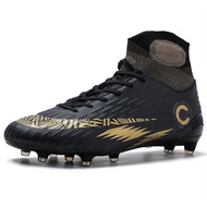 Outdoor Training Football Shoes Mens Trainers High Ankle Training Soccer Shoes Boys Kids AG Protecti