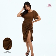 DB - Elsa Serut Paha Cringkle LD 110cm [ Daster Wanita Kekinian - Bisa COD ] Simple Elegan Dress Pen