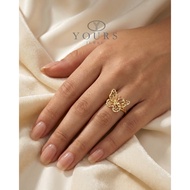 Yours Jewel 916 Gold Butterfly Ring