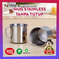MUG STAINLESS TANPA TUTUP JADUL Kecil Tahan Panas | Cangkir Kopi | Coffee Mug | Mugs Custom Handmade