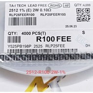 (Combo of 10) SMD resistor 2512 - 0.1R R100 100 milliohms 100mR 2W error 1% (combo)