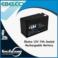 Ebelco 12V 7Ah Sealed Rechargeable Battery for Access Control, CCTV Systems and Door System