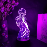 Anime 3D LED Night Light EVA Ayanami Rei Figure 16 Colors Changing Lamp For Kids Bedroom Decor Table Gift Lamp Dropping