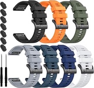 ZPJPPLX 26mm Silicone Sport Bands Compatible with Garmin Fenix 7X/7X Pro/Fenix 6X/6X Pro/Fenix 5X/5X Plus/Fenix 3/3 HR,Watch Strap For Garmin Descent Mk2/2i/3i 51mm/tactix AMOLED/Enduro2