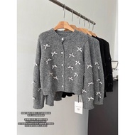 Spring/Autumn French Style Bow Knot Knitted Sweater