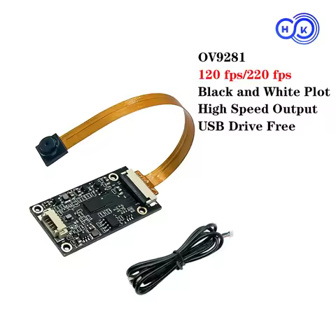 1MP HD OV9281 120/240FPS USB Camera Module FF 70° Black and White High Frame Rate Global Exposure Hi
