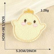 [Angel Bella DIY Handmade] AS124|Self-Adhesive Chick Patch Cloth Terry Computer Rust Flower Embroide