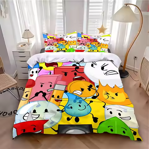 Duvet Cover Pillowcase Bedding Set Adult Boy Girl Bedroom Children Gift Single Double Large Size B-B