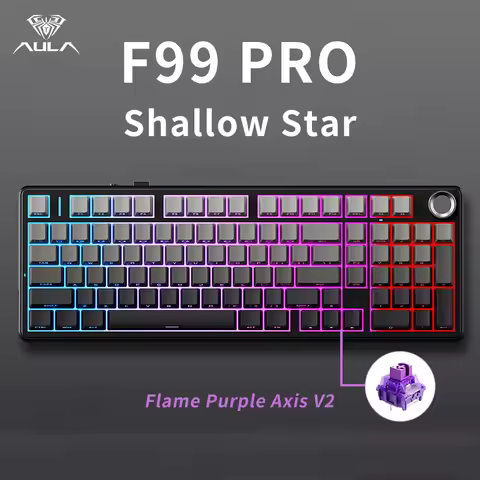AULA F99 Customized Machanical Keyboard Hot Swap RGB 99 Keys Tri-model Bluetooth 5.0/2.4G Wireless/W