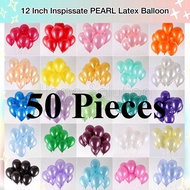 50 pieces 12 Inches Balloon Pearl Latex Colourful Ballon, Belon Pearl, Wholesale Available[READYSTOC