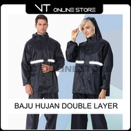 Canel & Co Double Layer Premium Raincoat Rainsuit Baju Hujan Motorcycle