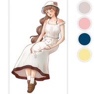 Renoir - Sleeping Girl (4colors) 24 (honne market) person sticker blackraccoon