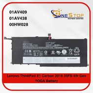 Lenovo 01AV409 00HW028 SB10F46466 ThinkPad X1 CARBON X1 2016 X1 4TH Gen X1 YOGA 15.2V 56Wh 4Cells Ba
