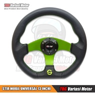 13 Inch Racing Car Steering Wheel, 6 Color Variations, Type 001