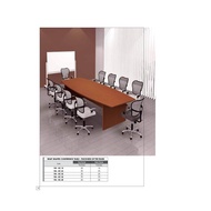 (FREE Delivery Klang Valley) Boat Shape Meeting Conference Table 12 x 5 FT (For 12 Person)