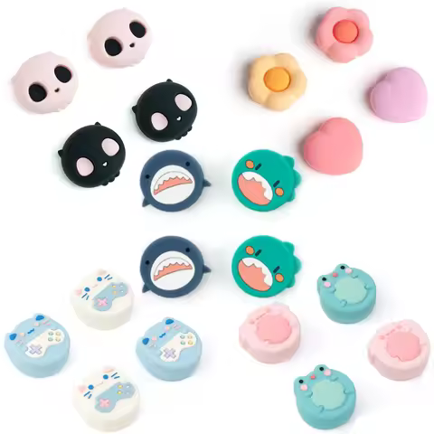 New Silicone Thumb Stick Grip Cap Soft Cover For Nintendo Switch Oled NS Lite For Sony PS5 PS4 Pro P