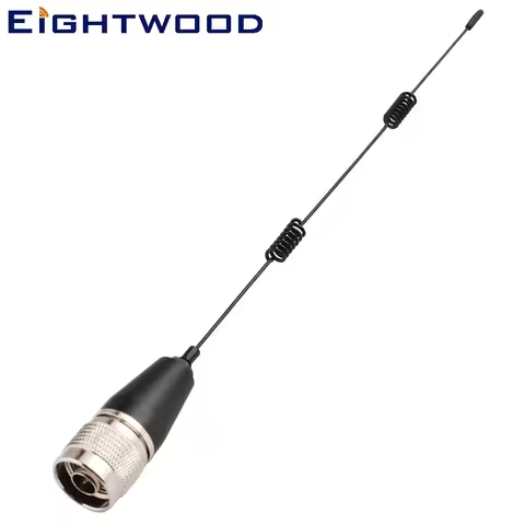 Eightwood 2.4GHz 7dbi Car Antenna Aluminum Rod Omni WIFI Aerial N Plug Male Connector for Wireless R
