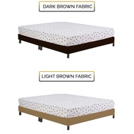 LZD Living Mall Sendai Series Leather / Fabric Divan Bed Frame With 10cm High Metal Legs In 10 Colours