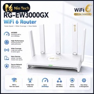 NioTech Ruijie RG-EW3000GX WiFi 6 Router Dual-WAN Gigabit Router High Speed Dual Band 2.4GHz + 5Ghz 
