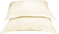 La Vie Moderne Premium 1800 Thread Count Microfiber Pillow Shams | Set of 2 | Ivory | King