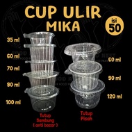 [CONTENTS Of 50 PCS WITH LIDS] 120ml ager cup plain threaded jelly cup plastic cup 90ml pudding cup 