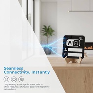 Flymesitr Custom Acrylic Mirror WiFi Sign for Coffee Shops and Libraries Includes Handwritten Option