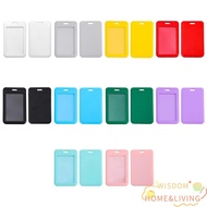 WISDOM Business Card Holder, Plastic Credit Card Holders, Cute ID Card Sleeve Women Men