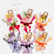 🔥HAIRCLIP BOUQUET GIFT KIDS FLOWER HANDMADE FLOWER FUZZY WIRE BIRTHDAY GIRL PRETTY COLOURFUL WRAPPIN