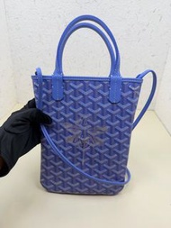 GOYARD 戈雅 編碼26年 鳶尾紫帆布限量款Poitiers mini tote托特包 22cm