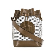 Hong Kong Direct Mail Fendi Fendi Coffee Color Matching Ladies Portable Messenger Bag 8BT309 A94O F1