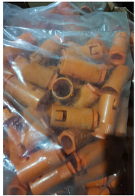 Flexible Hose Connector With Clip 1/2" Pvc Electrical OrangE 1PCE