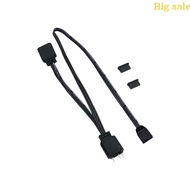 Mar 5V 3Pin ARGB Splitter Cable 1 Female to 2 Male Connector ARGB Splitter Cable Replacement for Com