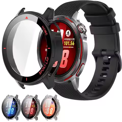 PC Case＋HD Glass For Huawei Watch GT Runner 2 Shell-membrane protective shell Huawei Watch GT Runner