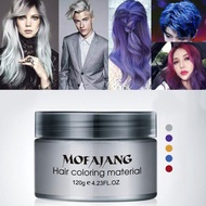 Mofajang วิกผมปลอมทำลอนย้อมสี Wax จัดแต่งทรงผมเงินยายสีเทาทิ้งผมธรรมชาติ Strong ครีมเจลยาย้อมผมสำหรั