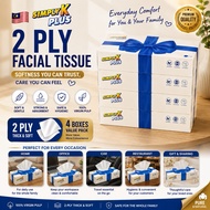 Simply K Plus Facial Tissue 175 x 180mm x 200 sheets / 100 draw