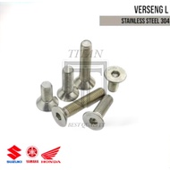 (5pcs) Verseng Bolt L M6 x 10 Countersunk Bolt 6mm Thread Flat Bolt/ M6 JF L M6 SS304 Anti-rust Bolt