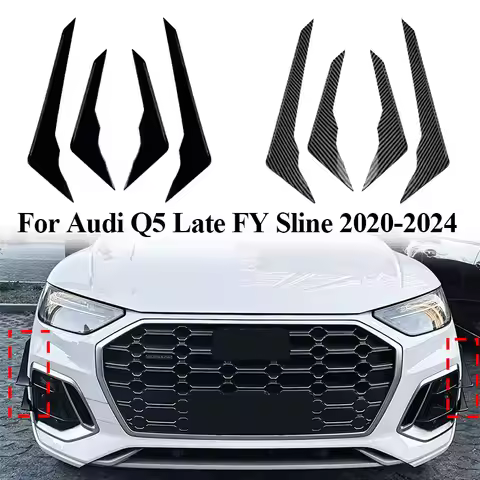 Car Front Bumper Air Vent For Audi Q5 FY S-Line 2020-2024 Car Side Splitter Canard Decal Sticker Ext